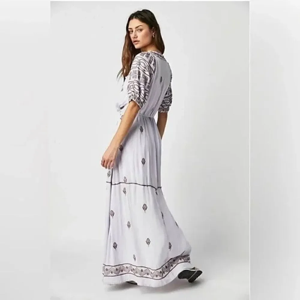 Free people - Riley Embroidered Midi Dress size S